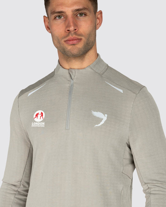 Tempo 1/4 Zip Warm Weight Running Top Fly X London Shootfighters