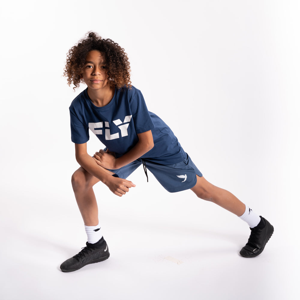 Kids Performance Shorts Blue (7790356037884) (7790490616052)